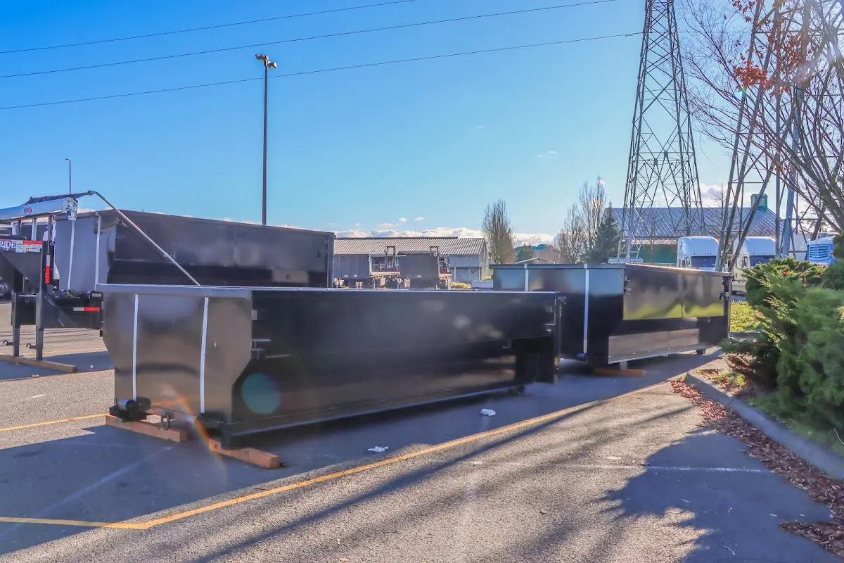Roll-off dumpster ready for waste disposal at job site for 20 Yard Dumpster Rental in Hudson